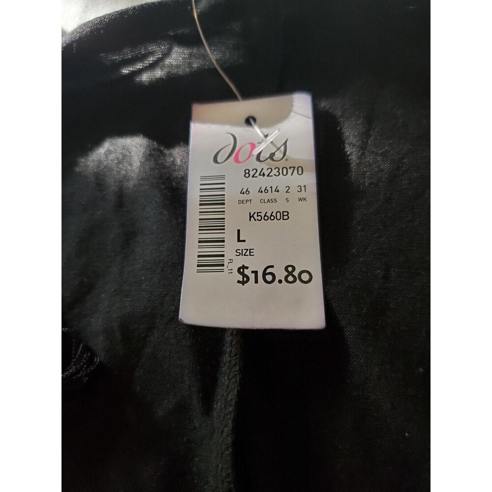 Dots Brand Womens L Black Top Fringe On The Sides - Picture 8 of 10